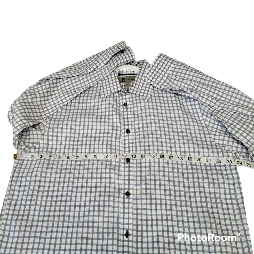 JBH By Jhane Barnes Slim Fit Check Long Sleeve Button Down Collar Shirt Large‎